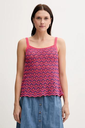 Bavlnený top United Colors of Benetton ružová farba, 1498EH01D