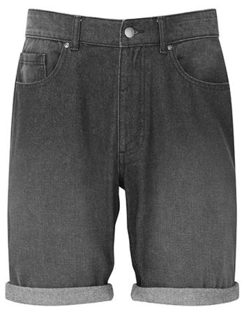 WOMBAT® Pánske džínsové šortky - Čierny denim | S