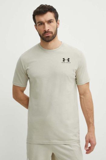 Tričko Under Armour pánsky, zelená farba, s potlačou, 1326799