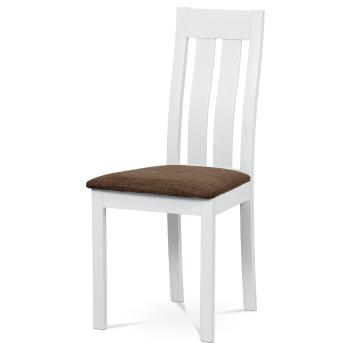 Jedálenská stolička z masívneho dreva BC-2602 WT,biela