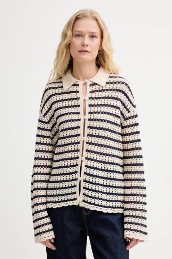Kardigán s prímesou ľanu Rag & Bone béžová farba, ľahké, WAS25P060BR60
