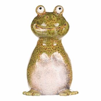 Decor de grădină pentru gard Broască, 8 x 8 x 14cm , ceramică