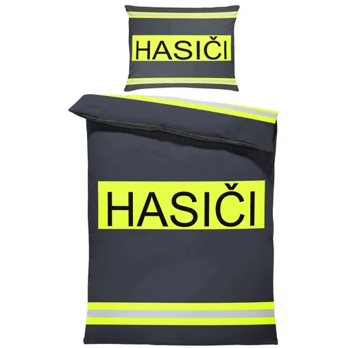 Obliečky Hasiči – pruhy (Rozmer: 1x140/200 + 1x90/70)