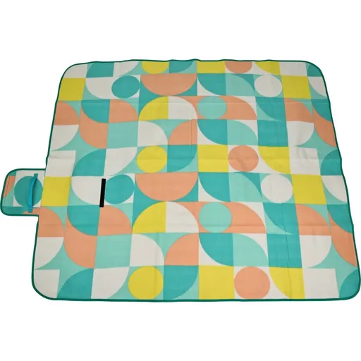 Pikniková deka Retro kocka 130 x 150 cm, modrá