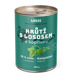 Louie Dog Morčacie s lososom a žihľavou 400 g