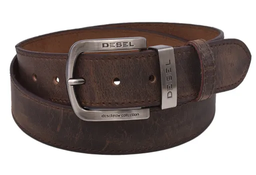 Pánsky kožený opasok 747-40-41 tmavý tan šitý pracka Desel