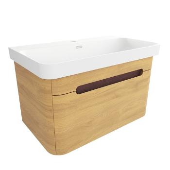 Kúpeľňová skrinka s umývadlom SAT Fusion 77,5x43x45 cm dub medový mat SATFUSION80DMMW