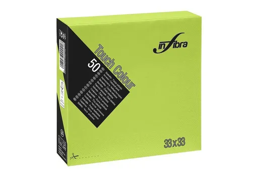 Obrúsky papierové INFIBRA 2vrs. 33x33cm limetka 50ks