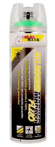 COLOR MARK ALLROUND MARKER FLUO 360°- Značkovací sprej s 360° ventilom fluorescenčná zelená, 0,5 L