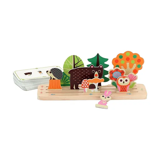 VILAC Drevená logická hra postáv to správne les