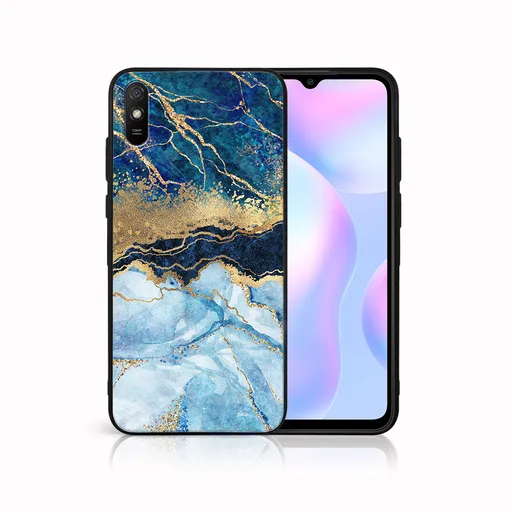 MY ART Silikónový obal Xiaomi Redmi 9A / 9AT BLUE MARBLE (141)