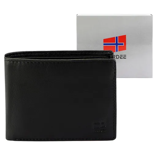 Pánska kožená peňaženka z pravej kože v kompaktnom formáte Nordee