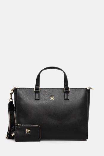 Kabelka Tommy Hilfiger čierna farba, AW0AW16814