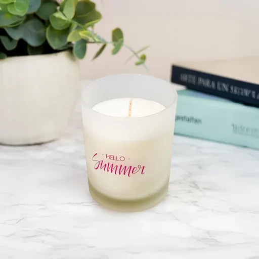 Weltbild Svíčka Hello Summer, bílá