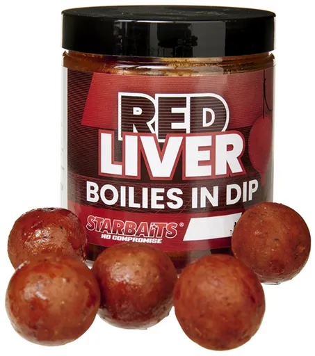 Starbaits boilies in dip concept red liver 150 g - 24 mm