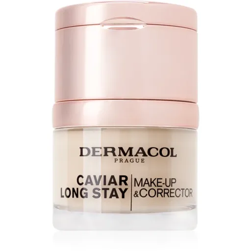 Dermacol Caviar Long Stay dlhotrvajúci make-up s výťažkami z kaviáru a zdokonaľujúci korektor odtieň 1 Pale 30 ml