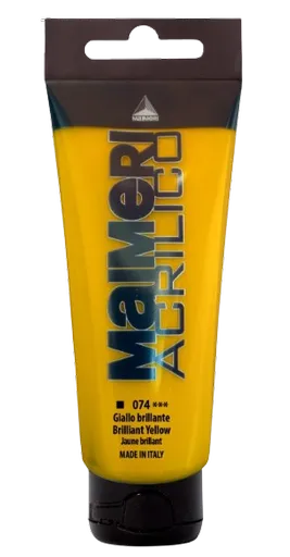 MAIMERI ACRILICO - Akrylové farby 074 - brilliant yellow, 0,2 L