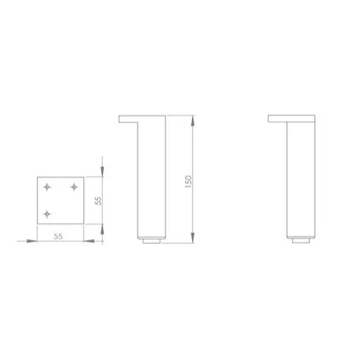 Kolo Rekord príslušenstvo nábytková noha 5,5x15 cm 99274000