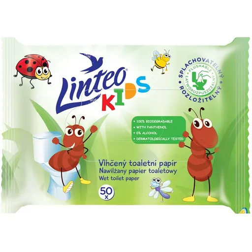 Linteo Kids Wet Toilet Paper vlhčený toaletný papier 50 ks