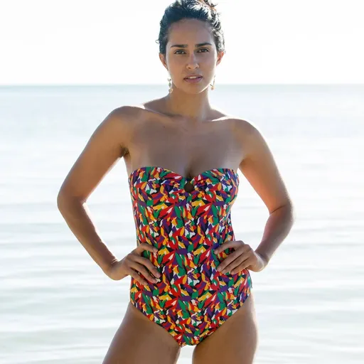 Jednodielne  plavky s potlačou Toboki s odnímateľnými
		ramienkami