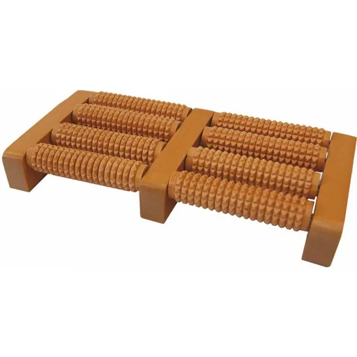 MODOM Akupresúrny masážny roler na chodidlá drevený