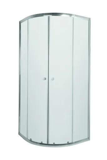 INVENA - Sprchovací kút štvrťkruh VITORIA, profil: chróm, sklo číre 80x80cm AK-49-185-O