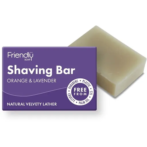Friendly Soap Prírodné mydlo na holenie pomaranč a levanduľa 95 g