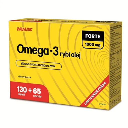 Walmark Omega-3 rybí olej forte promo 130 + 65 kapsúl
