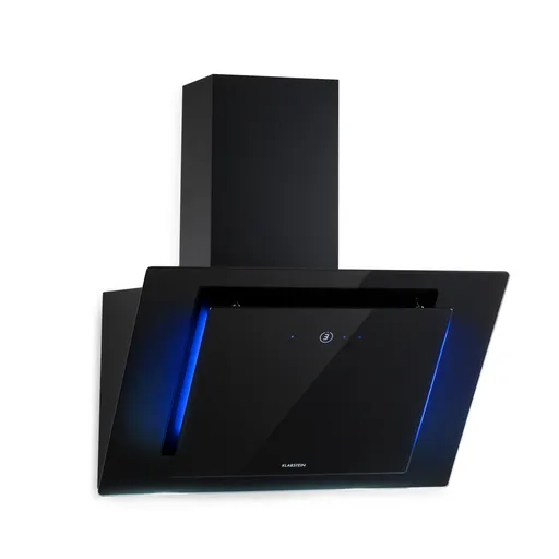 Klarstein Eleonora 60, digestor, 60 cm, nastenný, 426 m³/h, dotykový panel, LED, A++, čierny