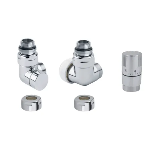 Termostatická sada ISAN uhlová ľavá nerez O39NUAL106