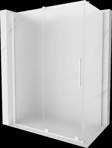 MEXEN/S - Velár sprchovací kút, posuvné dvere 160 x 80, dekor, biela 871-160-080-31-20