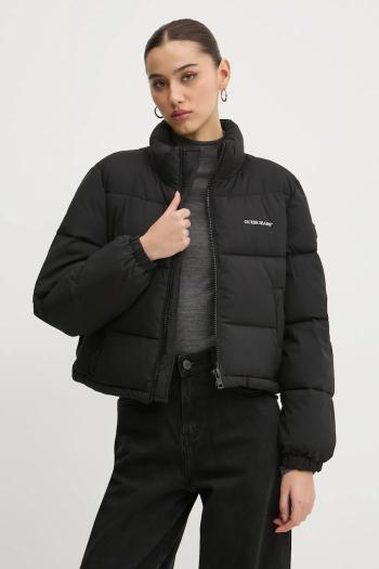 Bunda Guess Jeans dámska, čierna farba, zimná, W4BL20 WGII2