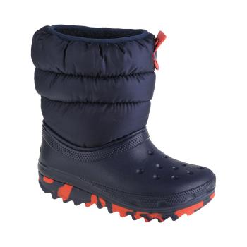 Crocs  Classic Neo Puff Boot Kids  Obuv do snehu Modrá