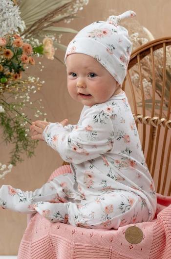 Detská čiapka Jamiks MALENE biela farba biela, z tenkej pleteniny