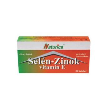 Naturica Selén + zelený čaj + Vitamín E 30 tabliet