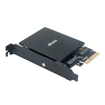 AKASA M.2 PCIe SSD a M.2 SATA SSD ARGB LED adaptér/AK-PCCM2P-03