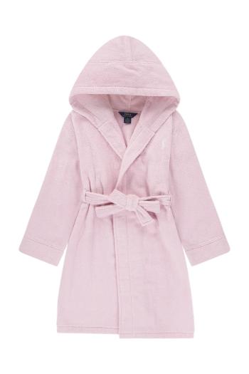 Detský bavlnený župan Polo Ralph Lauren ružová farba, 4P0188