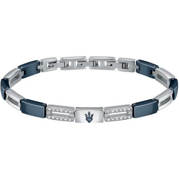 Maserati Moderný pánsky náramok s kryštálmi Ceramic JM223ATZ23