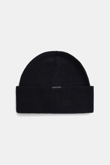 Čiapka s prímesou vlny Armani Exchange tmavomodrá farba, XM001534 AF14008