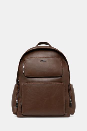 Ruksak Guess BOSTON pánsky, hnedá farba, veľký, jednofarebný, HMBOCA P5342