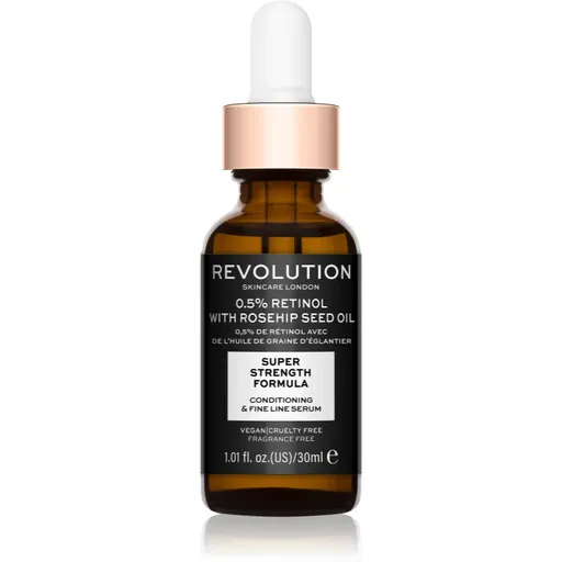 Revolution Skincare Retinol 0.5% With Rosehip Seed Oil protivráskové a hydratačné sérum 30 ml