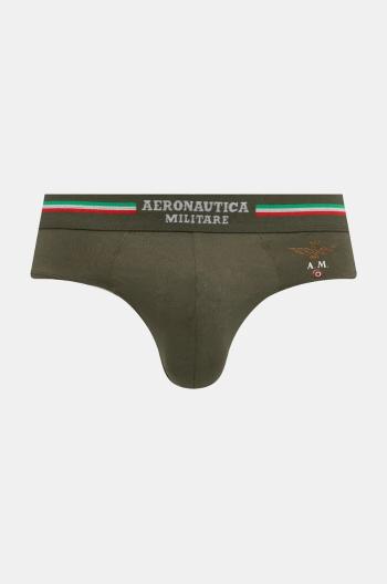 Slipy Aeronautica Militare (2-pack) pánske, zelená farba, AM1USL001