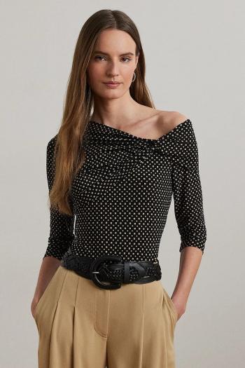 Blúzka Lauren Ralph Lauren čierna farba, ľahké, 200971282