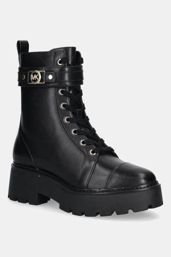 Kožené workery MICHAEL Michael Kors Mandy čierna farba, na platforme, 40T5MAFE5L.001