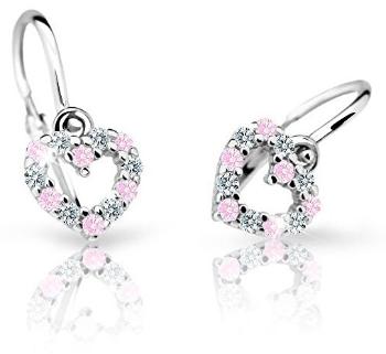 Cutie Jewellery Detské náušnice z bieleho zlata C2157-10-X-2 ružová