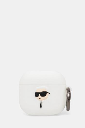 Puzdro na airpod Karl Lagerfeld AirPods 4 biela farba, KLA4RUNIKH