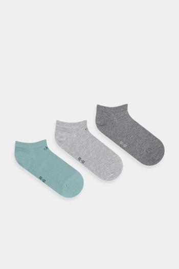 Členkové ponožky Calvin Klein 3-pak zelená farba, 701234369