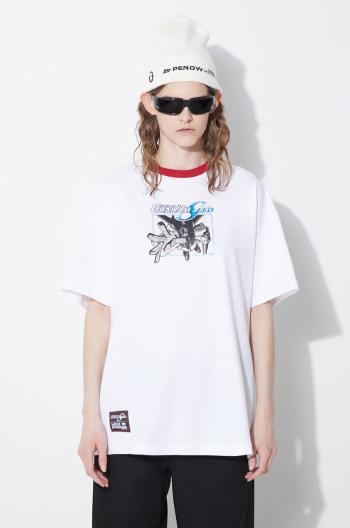 Bavlnené tričko Levi's Levi's® x Gundam SEED biela farba, s potlačou, A7412.0000