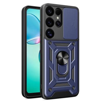 RING CAMERA Kryt s držiakom pre Samsung Galaxy S25 Ultra 5G modrý