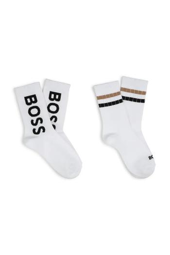 Detské ponožky BOSS 2-pak biela farba, J51743